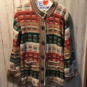 Vintage Christmas colored extra-large sweater by Joyce